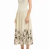 Midi-Kleid mit Blumenmuster und ausgestelltem Schnitt