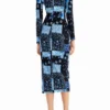 Midi-Kleid mit Blumenmuster und Rippmuster Midi-Kleid mit Blumenmuster und Rippmuster