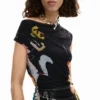 Midi-Kleid mit Collage-Print Midi-Kleid mit Collage-Print