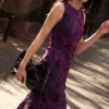 Midi-Kleid mit Flockdruck Midi-Kleid mit Flockdruck