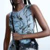 Midi-Kleid mit Flockdruck Midi-Kleid mit Flockdruck