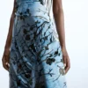 Midi-Kleid mit Flockdruck Midi-Kleid mit Flockdruck