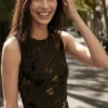 Midi-Kleid mit Flockdruck Midi-Kleid mit Flockdruck