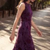 Midi-Kleid mit Flockdruck Midi-Kleid mit Flockdruck