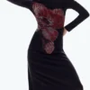 Midi-Kleid mit Pixel-Print