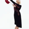 Midi-Kleid mit Pixel-Print