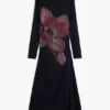Midi-Kleid mit Pixel-Print