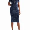 Midi-Kleid mit Reißverschluss Midi-Kleid mit Reißverschluss