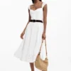 Midi-Kleid mit Stickerei Midi-Kleid mit Stickerei