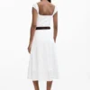 Midi-Kleid mit Stickerei Midi-Kleid mit Stickerei
