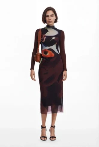 Midi-Kleid mit verschiedenen Tragevarianten