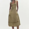 Midi-Kleid mit Ziernähten Midi-Kleid mit Ziernähten