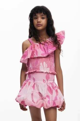 Mini-Peplum-Röcke mit Blumenmuster