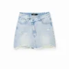 Minirock aus Denim mit gekreuztem Bund