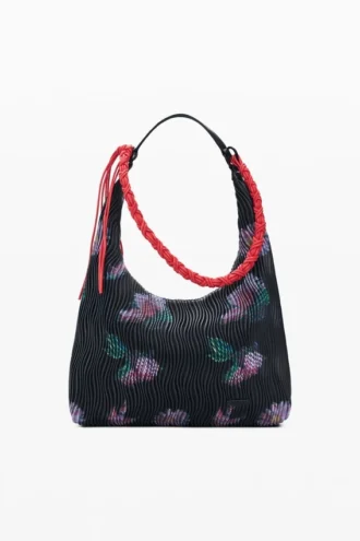Mittlere ovale Tasche mit Struktur