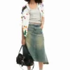 Mittlere Tasche mit Blumen-Applikationen Mittlere Tasche mit Blumen-Applikationen