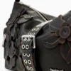 Mittlere Tasche mit Blumen-Applikationen Mittlere Tasche mit Blumen-Applikationen
