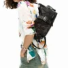 Mittlere Tasche mit Blumen-Applikationen Mittlere Tasche mit Blumen-Applikationen