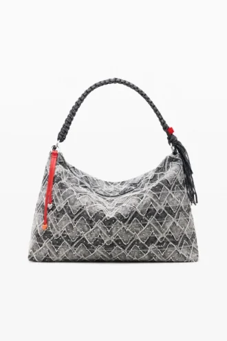 Mittlere Tasche mit Nieten-Anhänger