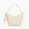 Mittlere Tasche mit Nieten und Fransen