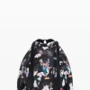 Mittlerer geflochtener Rucksack mit Blumen