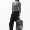 Mittlerer Rucksack aus Denim mit Mickey Mouse™ Mittlerer Rucksack aus Denim mit Mickey Mouse™