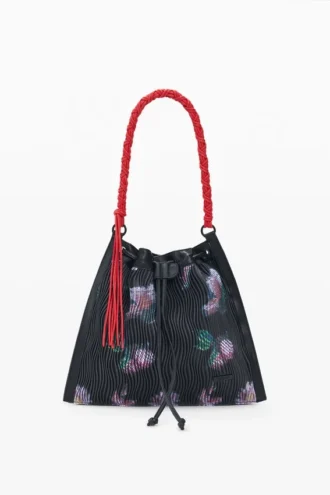 Mittlerer Rucksack mit Blumenstruktur