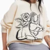 Oversized-Sweatshirt mit Blumenmuster Oversized-Sweatshirt mit Blumenmuster