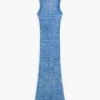 Pareo-Kleid aus Pailletten-Netzstoff