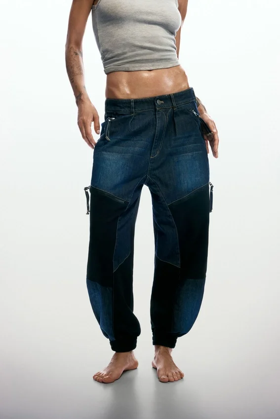 Patchwork-Jeans-Hose Patchwork-Jeans-Hose
