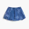 Peplum-Jeansrock mit Blumenmuster Peplum-Jeansrock mit Blumenmuster