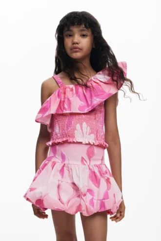 Peplum-Oberteil mit Blumenmuster