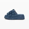 Plateausandalen aus Denim