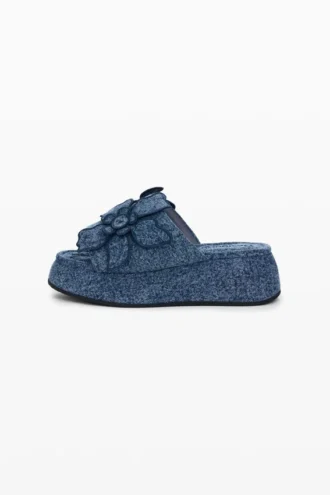 Plateausandalen aus Denim