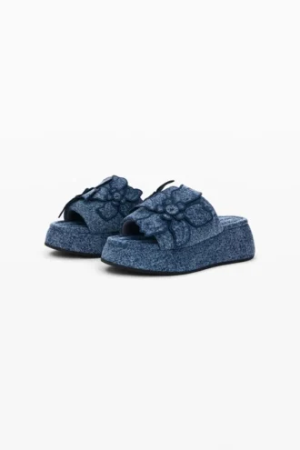 Plateausandalen aus Denim