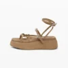 Plateausandalen aus Leder