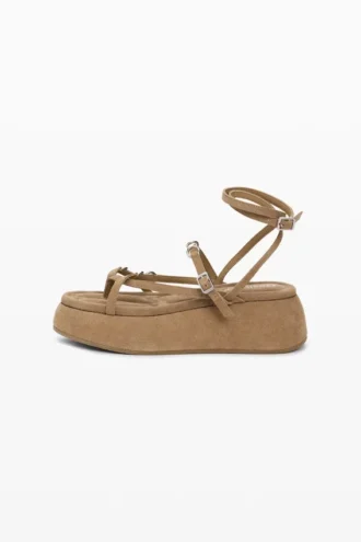 Plateausandalen aus Leder