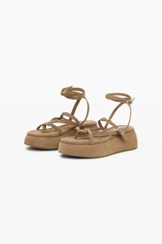Plateausandalen aus Leder
