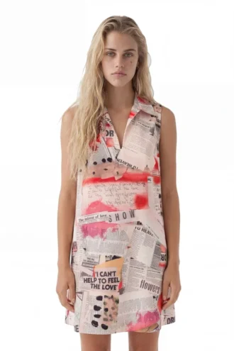 Polo-Kleid im Zeitungsstil