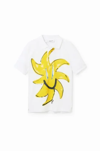 Polohemd mit Sonnenprint Polohemd mit Sonnenprint