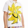 Polohemd mit Sonnenprint