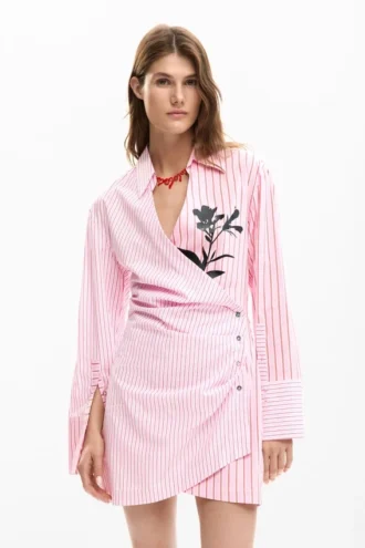 Popeline-Hemd-Kleid