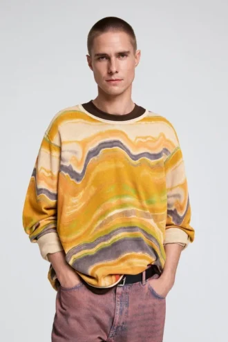 Pullover mit abstraktem Print