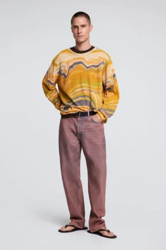 Pullover mit abstraktem Print
