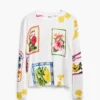 Pullover mit tropischen Briefmarken