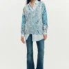 Pullover mit V-Ausschnitt und abstraktem Print Pullover mit V-Ausschnitt und abstraktem Print