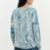 Pullover mit V-Ausschnitt und abstraktem Print Pullover mit V-Ausschnitt und abstraktem Print