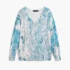 Pullover mit V-Ausschnitt und abstraktem Print Pullover mit V-Ausschnitt und abstraktem Print