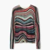 Pullover mit wellenförmigen Streifen Pullover mit wellenförmigen Streifen