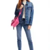 Push-up-Skinny-Jeans mit Blumenmuster